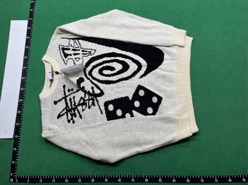 Stüssy Sweaters [Multiple Designs Including Graffiti, Dice, 8-Ball, and Plaid Patterns] -3