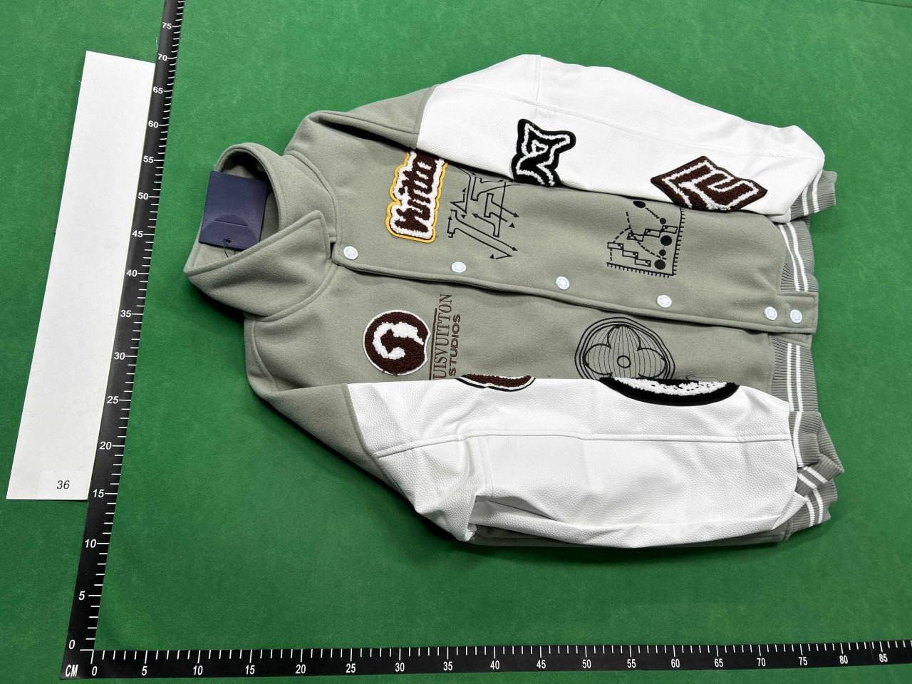 Off-White Arrow Print Denim Jacket [Varsity & LV Style] -3