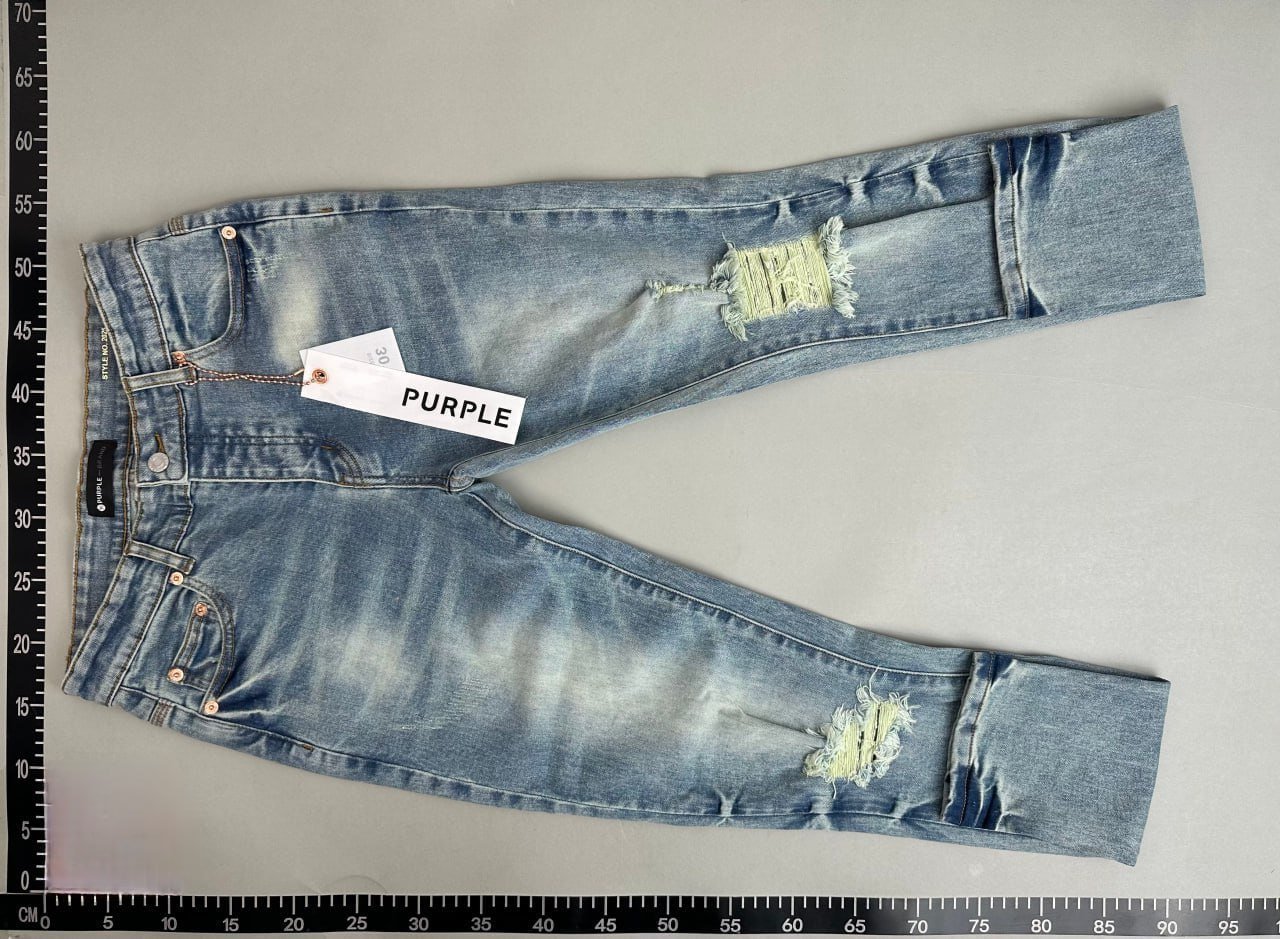 Purple-Brand Distressed Skinny Jeans -1