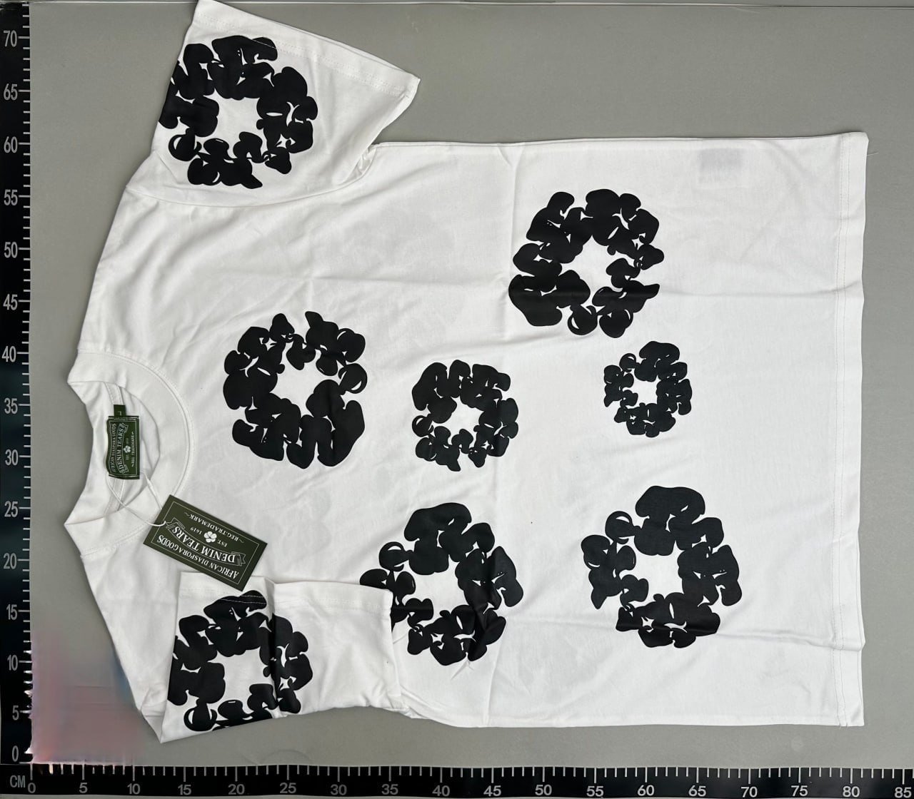  DENIM TEARS Flower Print T-Shirt/Shorts Set -1