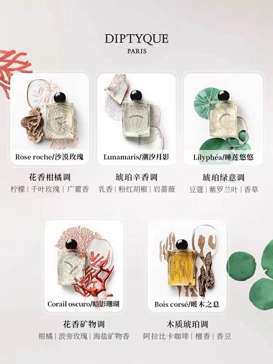 Diptyque Universal Perfume Sample Set of Five -1