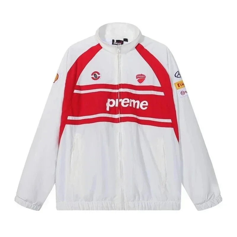 Supreme DUCATI joint SOCCER JERSEY Logo letter print loose short-sleeved football T-shirt-2792                   -2