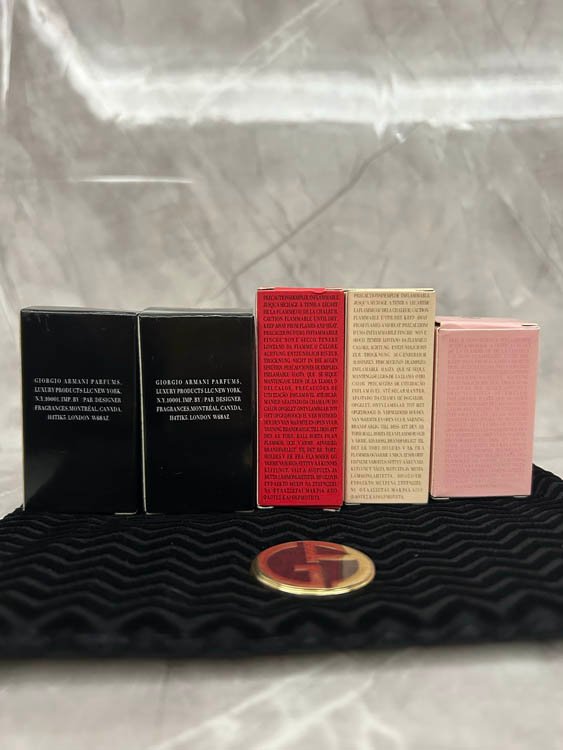 Armani perfume sample set of 5 with drawstring bag-3268                   -3